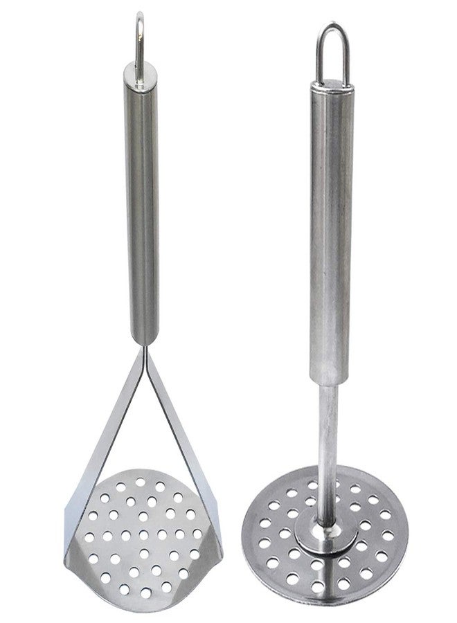 Oc9 Stainless Steel Potato Masher/Pav bhaji Masher/Vegetable Masher Silver Kitchen Tool Set - Image 1